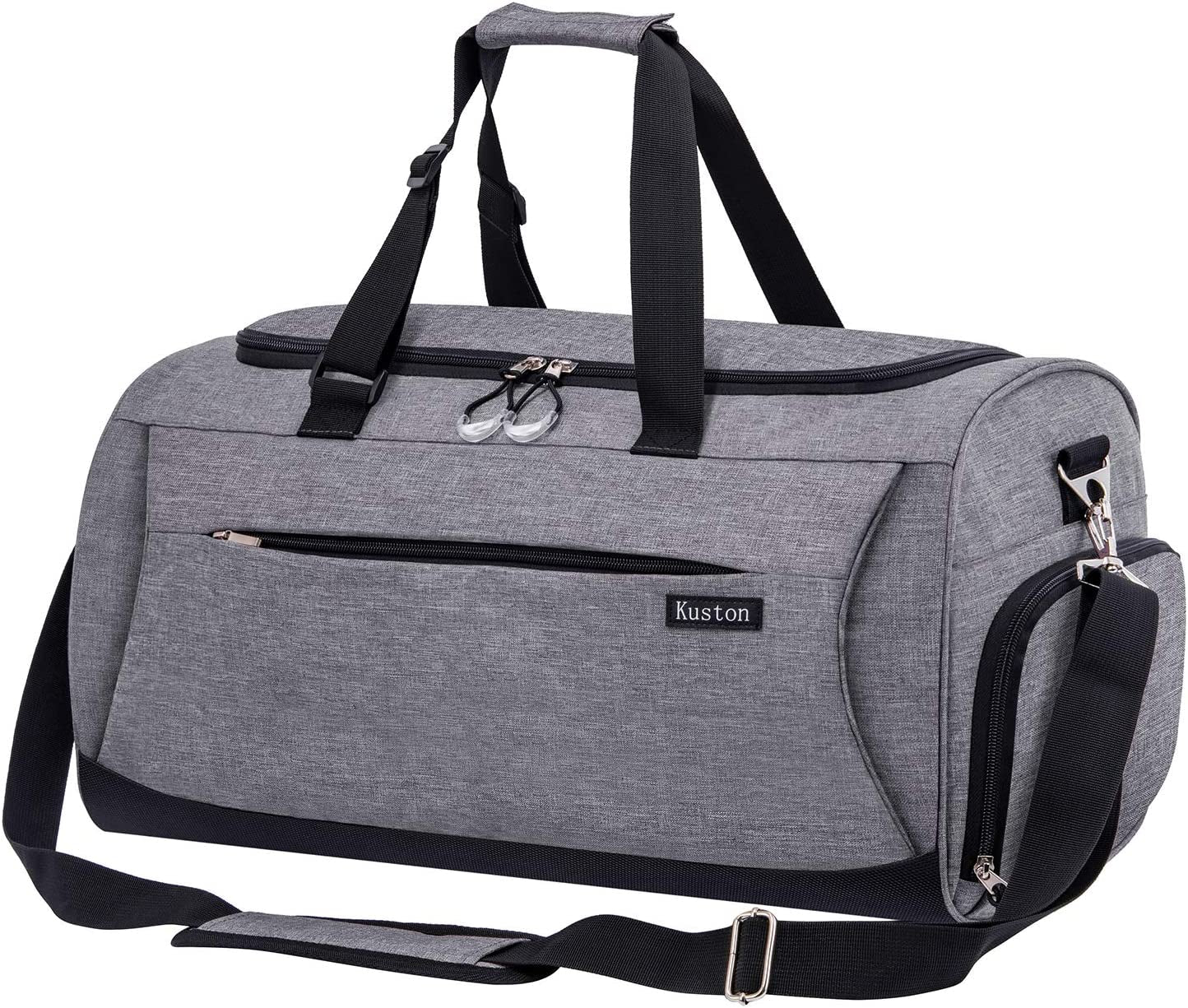 Kuston Sports Gym Duffel Bag with Shoe Compartment and Wet Pocket - Ideal for Men and Women for Overnight Use