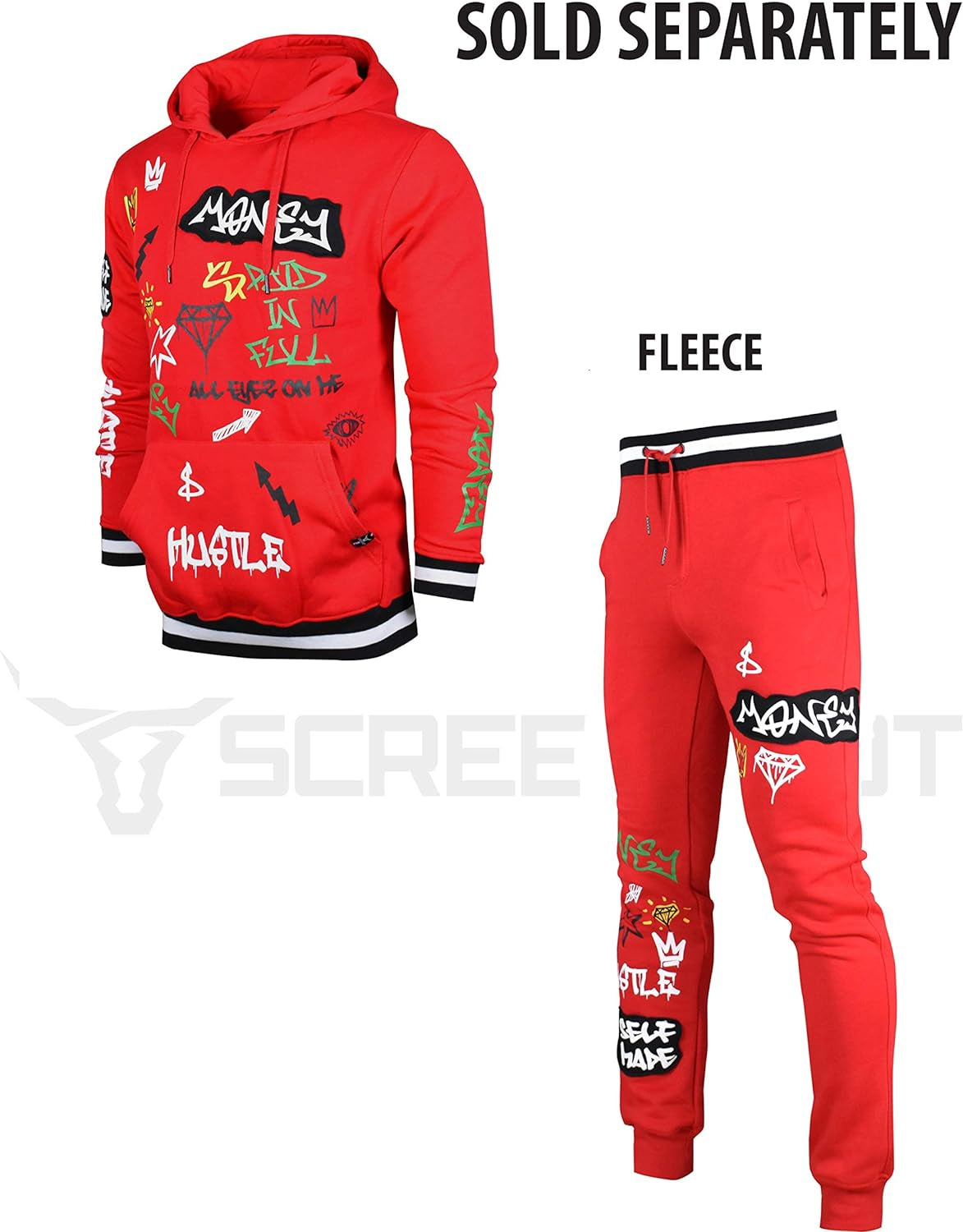 SCREENSHOTBRAND Men's Premium Slim Fit Hip Hop Track Pants - Athletic Jogger with Side Taping
