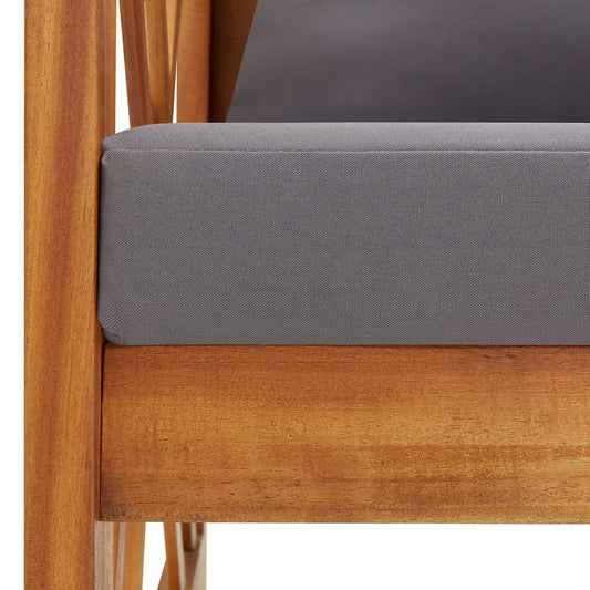 NNEVL Garden Bench with Cushions 119 cm Solid Acacia Wood