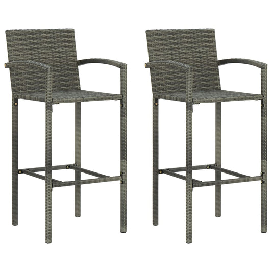 NNEVL 3 Piece Garden Bar Set Grey