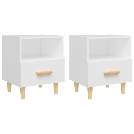 NNEVL Bedside Cabinets 2 pcs White 40x35x47 cm