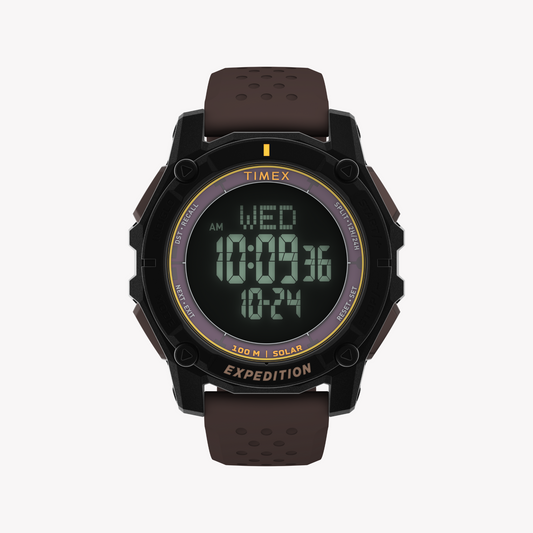 Timex Men's Black/Brown, Synthetic/Silicone | Tw4b33800
