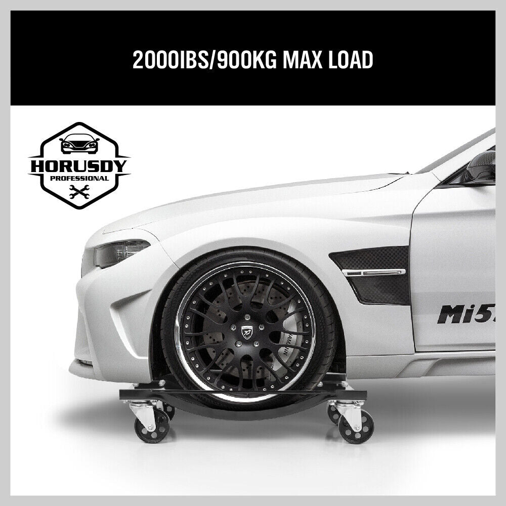 NNEDSZ 2-Piece Wheel Dolly Car Positioning Jack 450kg Vehicle Mover Transporter Trolley