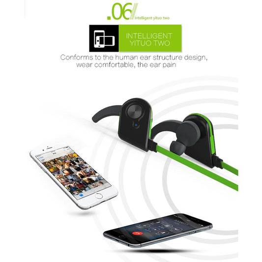 NNEDSZ Wireless Bluetooth In-Ear Headset With Magnetic Switch & Indicator Light - Red