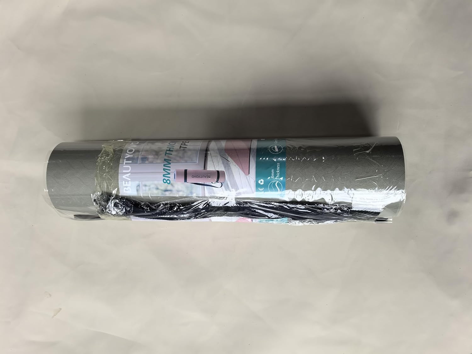 BEAUTYOVO Professional TPE Yoga Mat with Strap - Extra Thick 1/3 Inch Double-Sided Non-Slip Design for Yoga, Pilates, and Floor Exercises for Men and Women