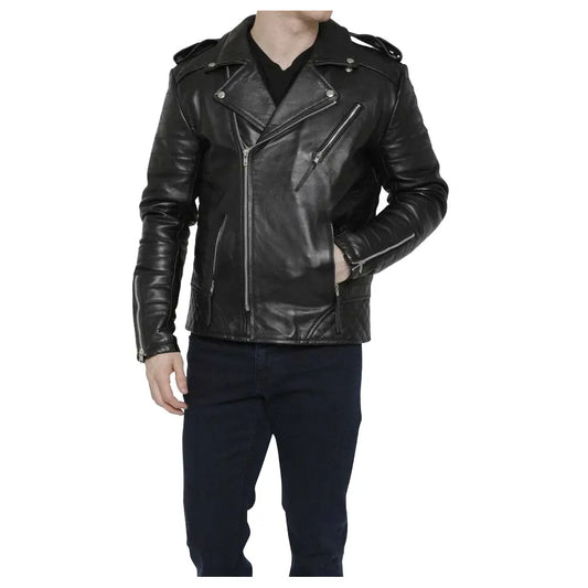 Men's Motorcycle Fashion Leather Jacket