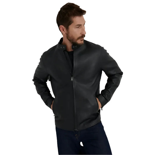 Mens Black Leather Jacket